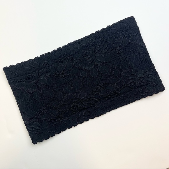 Black Lace Layering Bralette Bandeau Tube Top - Picture 3 of 6